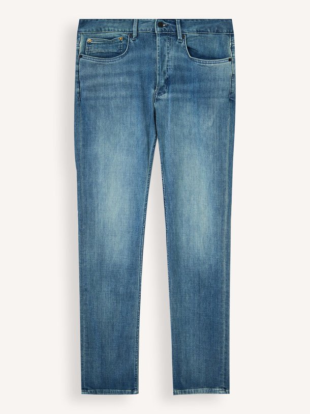 Ontdek de Ridge regular waist slim fit jeans van Denham in de kleur Blauw bij Orangebag. Op werkdagen voor 21:45 besteld, morgen in huis.