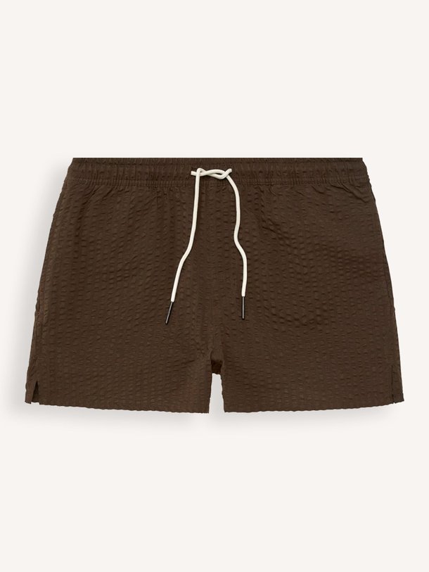 Ontdek de Geweven seersucker zwembroek van OAS in de kleur donkerbruin bij Orangebag. Op werkdagen voor 21:45 besteld, morgen in huis.