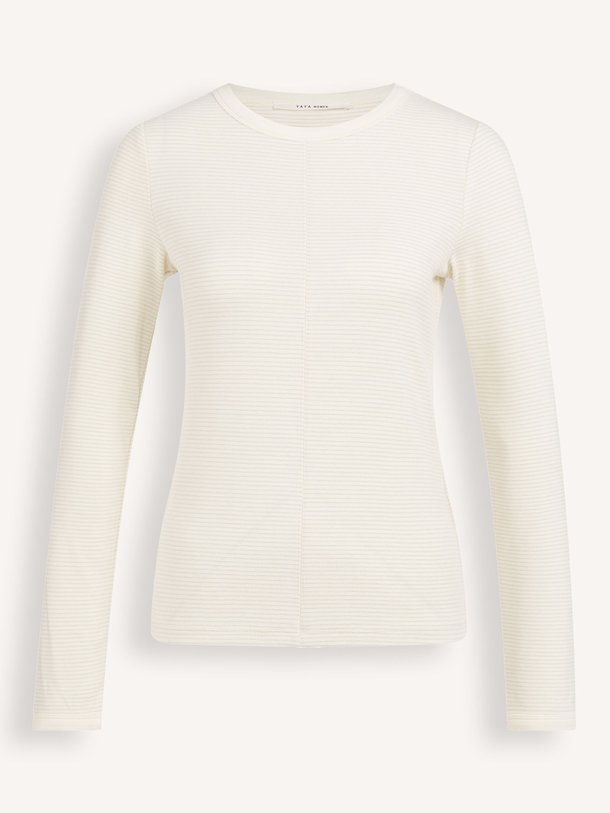 Ontdek de Viscosemix gestreepte longsleeve van Yaya in de kleur Crème bij Orangebag. Op werkdagen voor 21:45 besteld, morgen in huis.