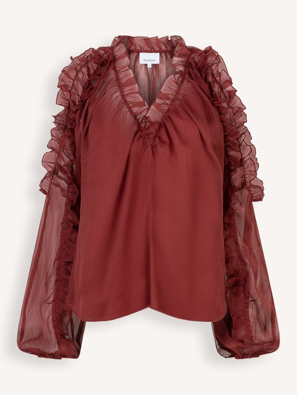 Ontdek de Harmony geweven top van Dante 6 in de kleur Bordeauxrood bij Orangebag. Op werkdagen voor 21:45 besteld, morgen in huis.