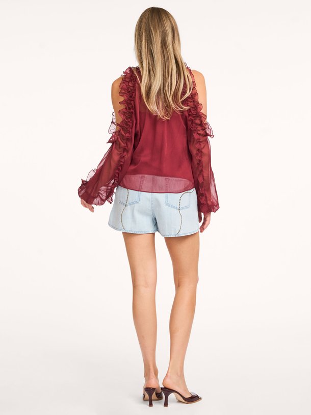 Ontdek de Harmony geweven top van Dante 6 in de kleur Bordeauxrood bij Orangebag. Op werkdagen voor 21:45 besteld, morgen in huis.