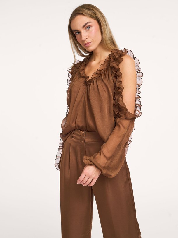 Ontdek de Harmony geweven top van Dante 6 in de kleur Bruin bij Orangebag. Op werkdagen voor 21:45 besteld, morgen in huis.