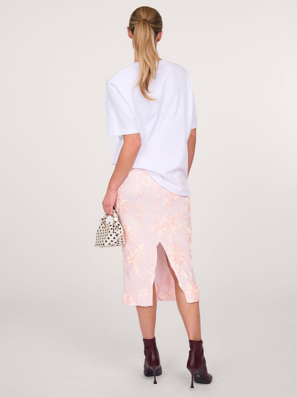 Ontdek de Geweven mesh rok van Rotate Birger Christensen in de kleur lichtroze bij Orangebag. Op werkdagen voor 21:45 besteld, morgen in huis.