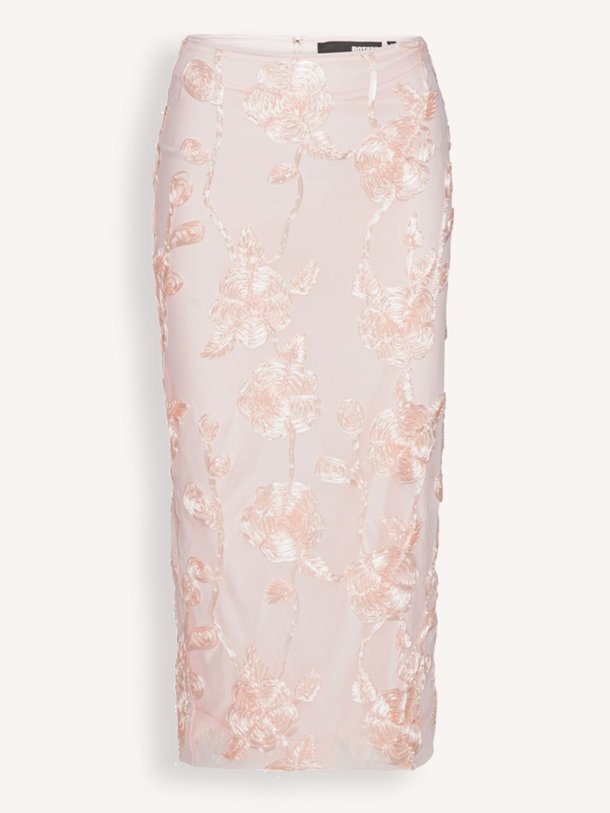 Ontdek de Geweven mesh rok van Rotate Birger Christensen in de kleur lichtroze bij Orangebag. Op werkdagen voor 21:45 besteld, morgen in huis.