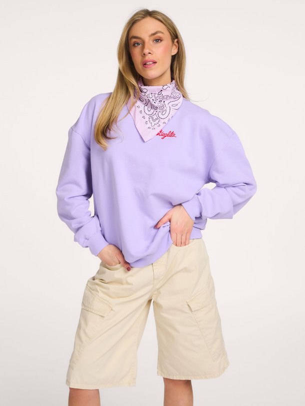 Ontdek de Senna katoenen oversized sweater van Stieglitz in de kleur Paars bij Orangebag. Op werkdagen voor 21:45 besteld, morgen in huis.
