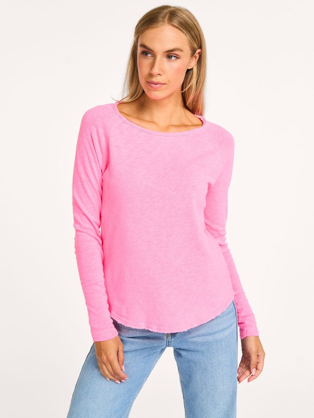 Ontdek de Sonoma katoenen slub longsleeve van American Vintage in de kleur roze bij Orangebag. Op werkdagen voor 21:45 besteld, morgen in huis.