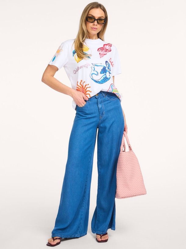 Ontdek de Medira organic cottonmix T-shirt met print van Goldbergh in de kleur Wit bij Orangebag. Op werkdagen voor 21:45 besteld, morgen in huis.