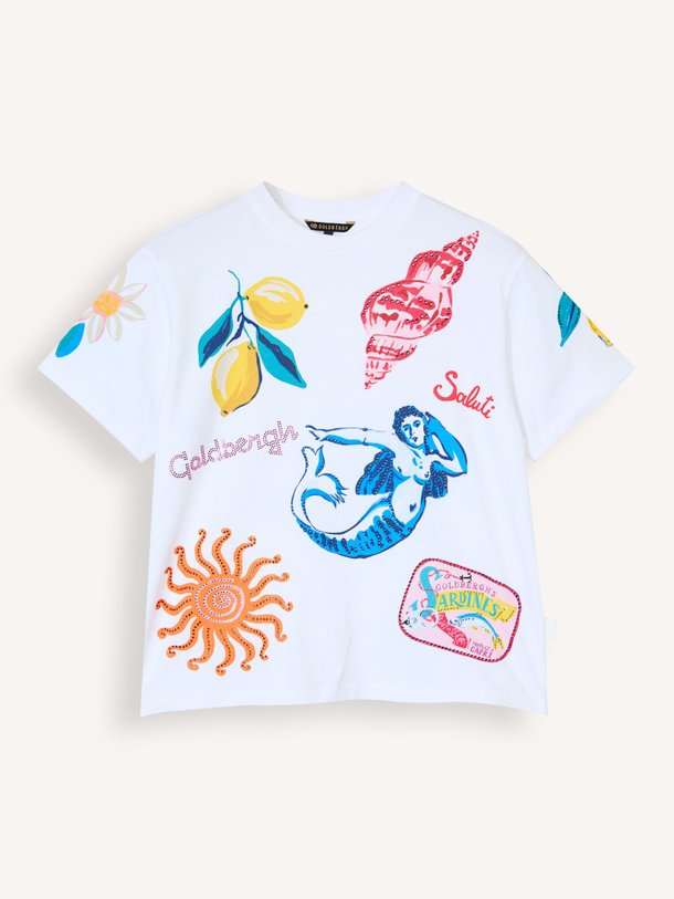 Ontdek de Medira organic cottonmix T-shirt met print van Goldbergh in de kleur Wit bij Orangebag. Op werkdagen voor 21:45 besteld, morgen in huis.