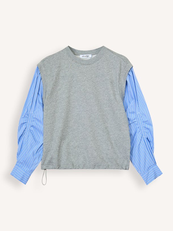 Ontdek de Sabina katoenmix blouse sweater van Co'Couture in de kleur Grijs bij Orangebag. Op werkdagen voor 21:45 besteld, morgen in huis.