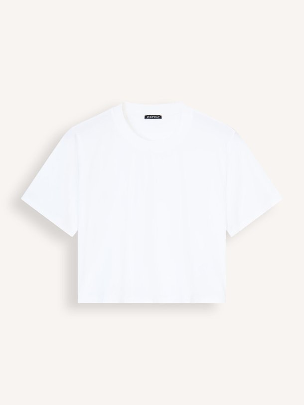 Ontdek de Katoenmix T-shirt van Repeat in de kleur Wit bij Orangebag. Op werkdagen voor 21:45 besteld, morgen in huis.