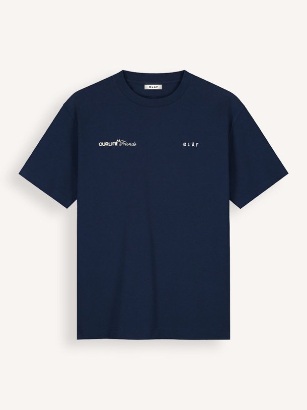 Ontdek de Organic cotton oversized logo T-shirt van OLAF in de kleur Donkerblauw bij Orangebag. Op werkdagen voor 21:45 besteld, morgen in huis.