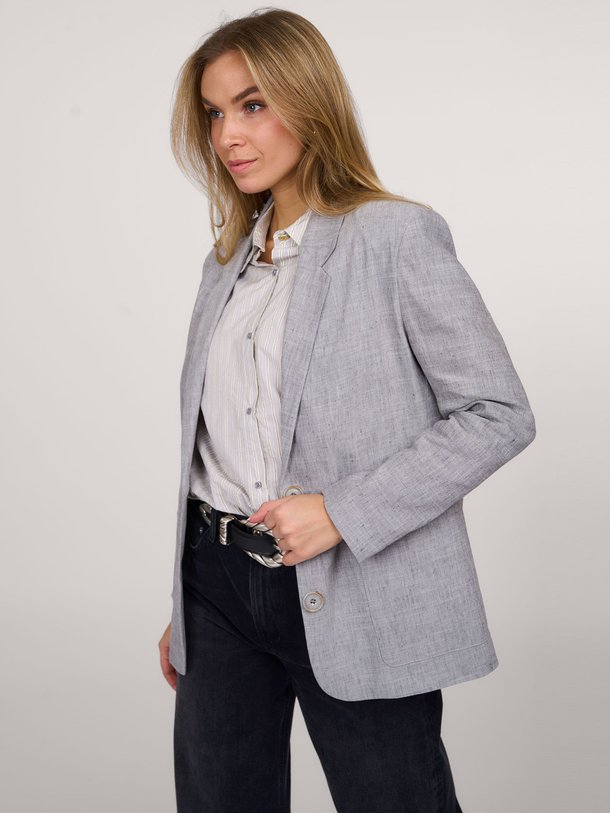 Ontdek de Tran linnenmix blazer van Sessun in de kleur grijs bij Orangebag. Op werkdagen voor 21:45 besteld, morgen in huis.