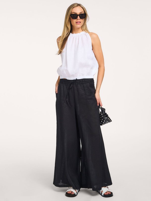 Ontdek de Linnen broek van Greek Archaic Kori in de kleur Zwart bij Orangebag. Op werkdagen voor 21:45 besteld, morgen in huis.