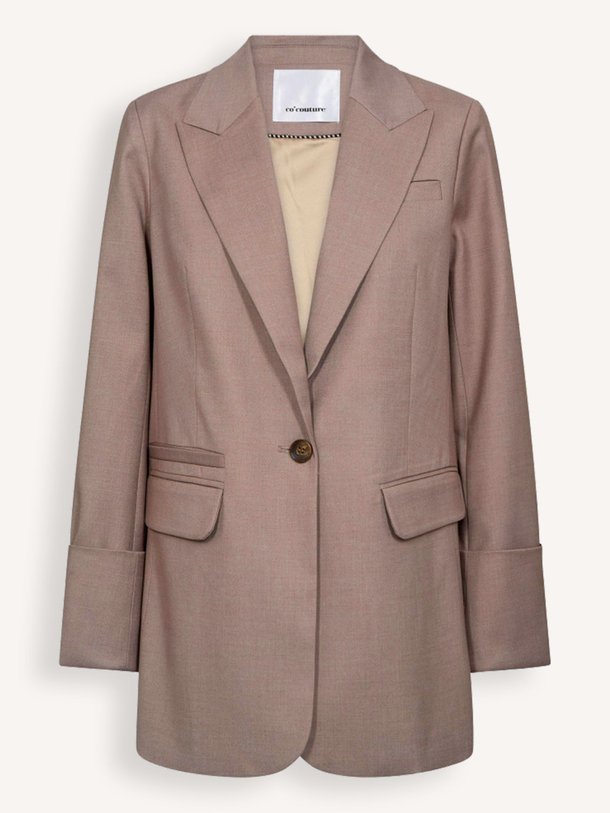 Ontdek de Matty viscosemix blazer van Co'Couture in de kleur Taupe bij Orangebag. Op werkdagen voor 21:45 besteld, morgen in huis.