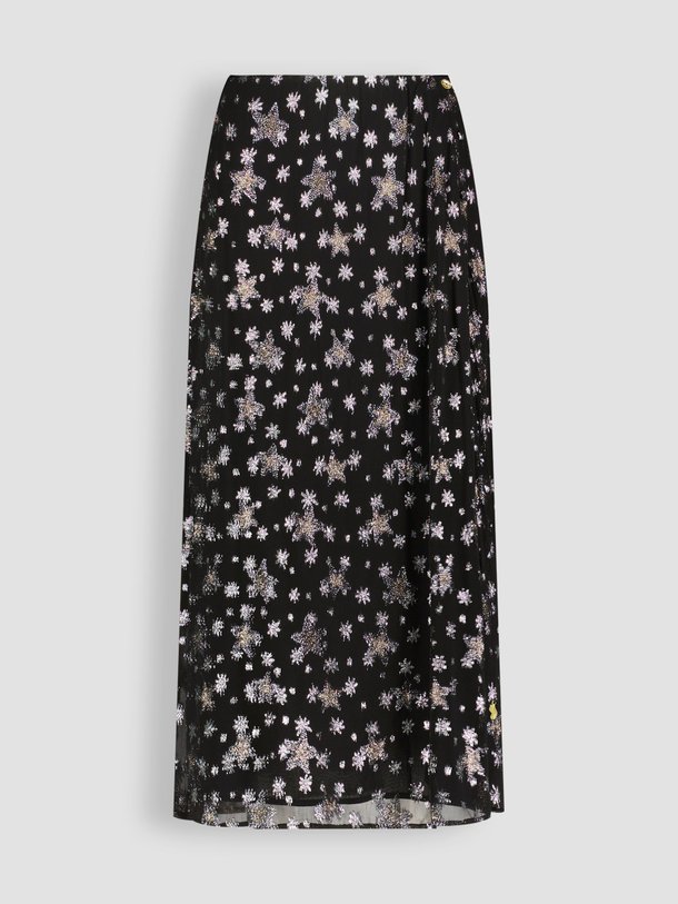 Ontdek de Lydia viscosemix A-lijn rok met dessin van Fabienne Chapot in de kleur zwart bij Orangebag. Op werkdagen voor 21:45 besteld, morgen in huis.
