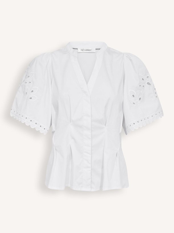 Ontdek de Poppy katoenmix blouse van Co'Couture in de kleur Wit bij Orangebag. Op werkdagen voor 21:45 besteld, morgen in huis.