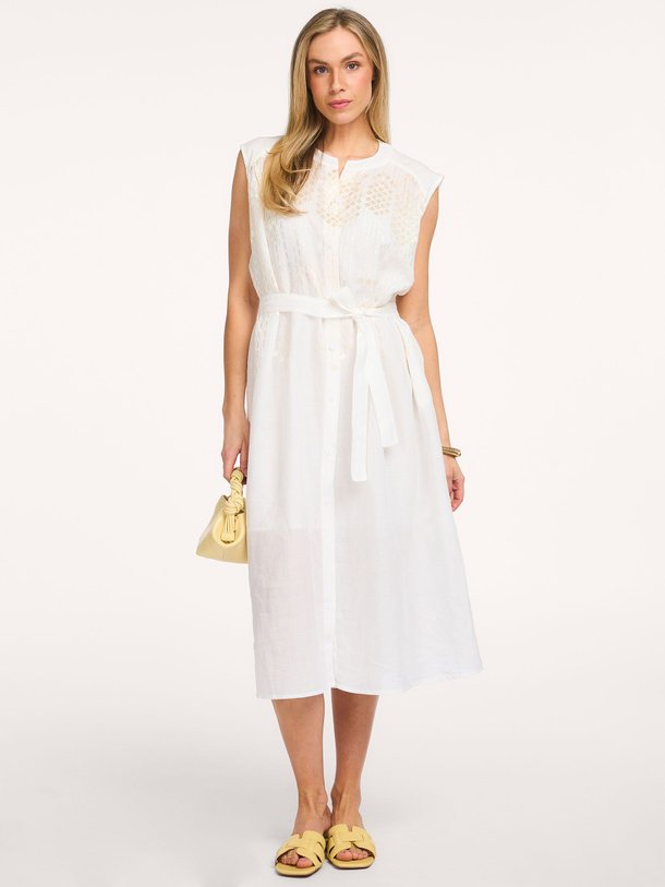 Ontdek de Ramie jurk met borduursel van Greek Archaic Kori in de kleur Wit bij Orangebag. Op werkdagen voor 21:45 besteld, morgen in huis.