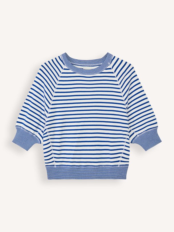 Ontdek de Anglet katoenen gestreepte trui van Bellerose in de kleur blauw bij Orangebag. Op werkdagen voor 21:45 besteld, morgen in huis.