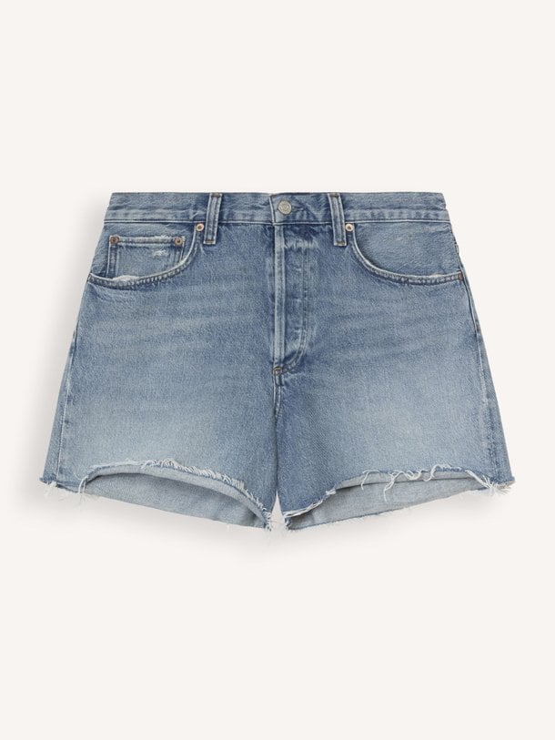 Ontdek de Nye high waist denim short van Agolde in de kleur Blauw bij Orangebag. Op werkdagen voor 21:45 besteld, morgen in huis.