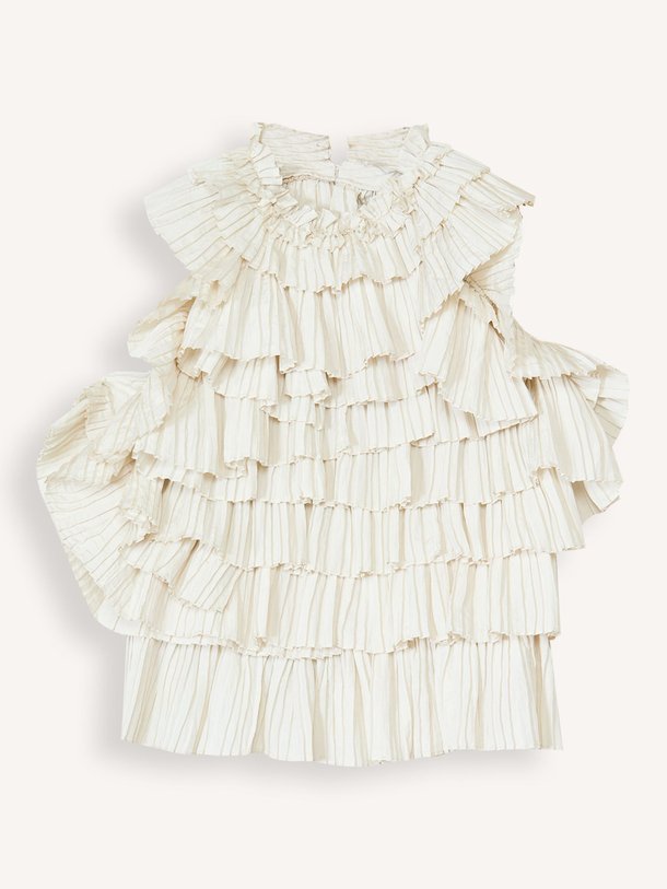 Ontdek de X Quinty Geweven plissé top van Summum in de kleur off-white bij Orangebag. Op werkdagen voor 21:45 besteld, morgen in huis.