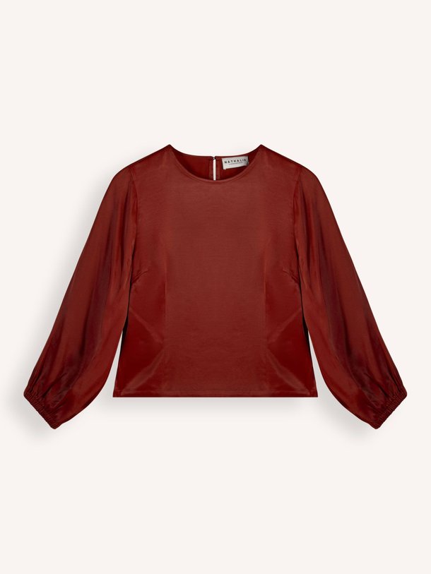 Ontdek de Eefje geweven top van Nathalie Vleeschouwer in de kleur rood bij Orangebag. Op werkdagen voor 21:45 besteld, morgen in huis.