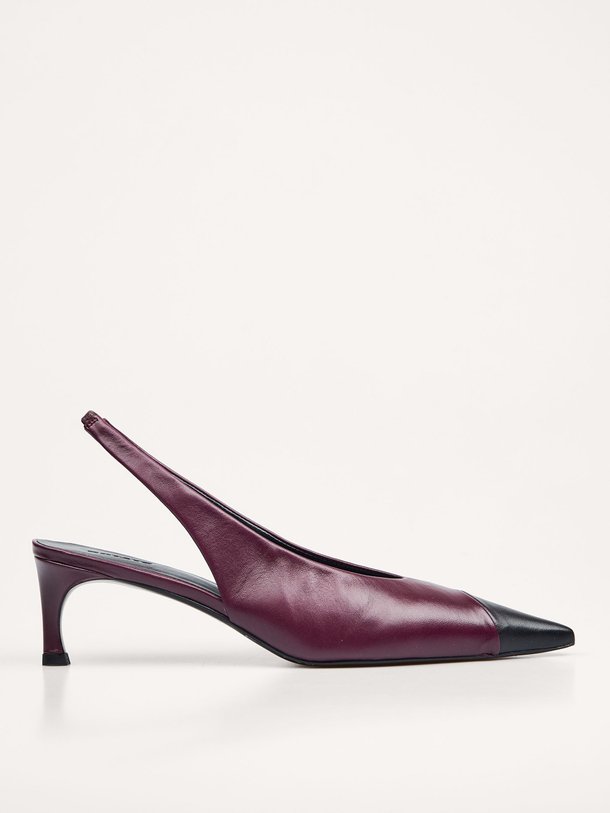 Ontdek de Lederen slingbacks van Rotate Birger Christensen in de kleur Bordeauxrood bij Orangebag. Op werkdagen voor 21:45 besteld, morgen in huis.