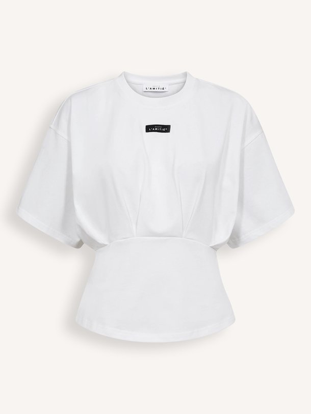 Ontdek de Romie katoenen T-shirt van Haute L'Amitié in de kleur Wit bij Orangebag. Op werkdagen voor 21:45 besteld, morgen in huis.