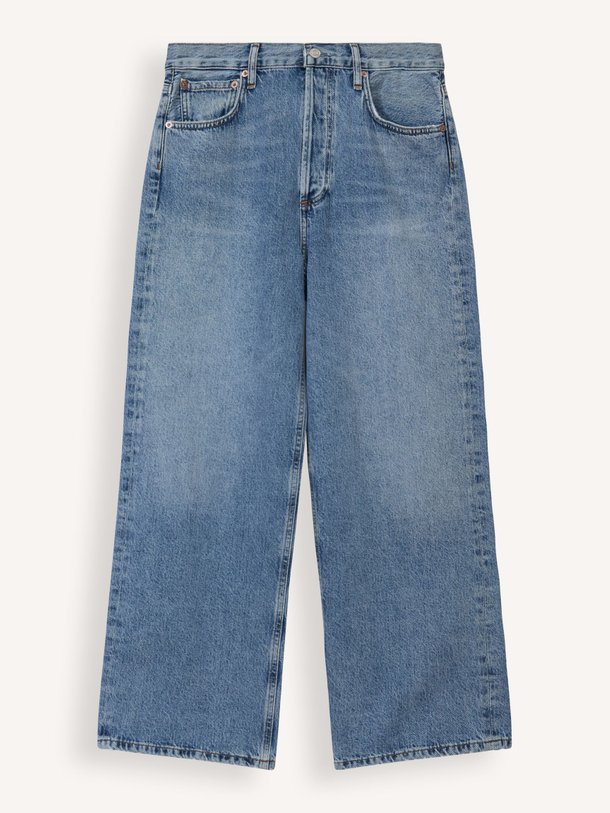 Ontdek de Ren high waist wide leg non-stretch jeans van Agolde in de kleur blauw bij Orangebag. Op werkdagen voor 21:45 besteld, morgen in huis.