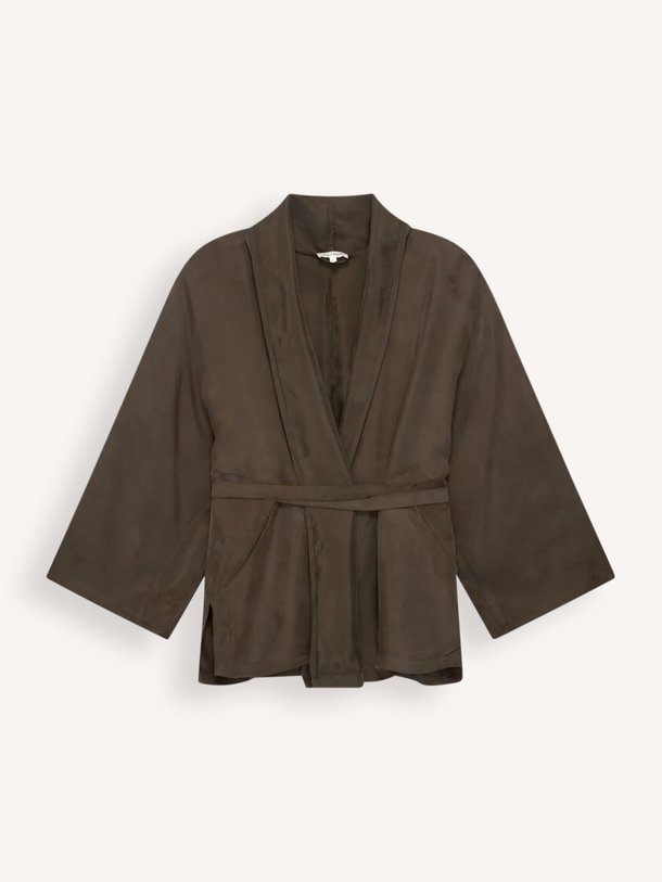 Ontdek de Yeno cupro/viscosemix overslag top van Club L`avenir in de kleur Bruin bij Orangebag. Op werkdagen voor 21:45 besteld, morgen in huis.