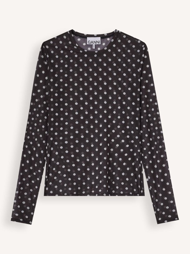 Ontdek de Geweven mesh top van Ganni in de kleur Zwart bij Orangebag. Op werkdagen voor 21:45 besteld, morgen in huis.