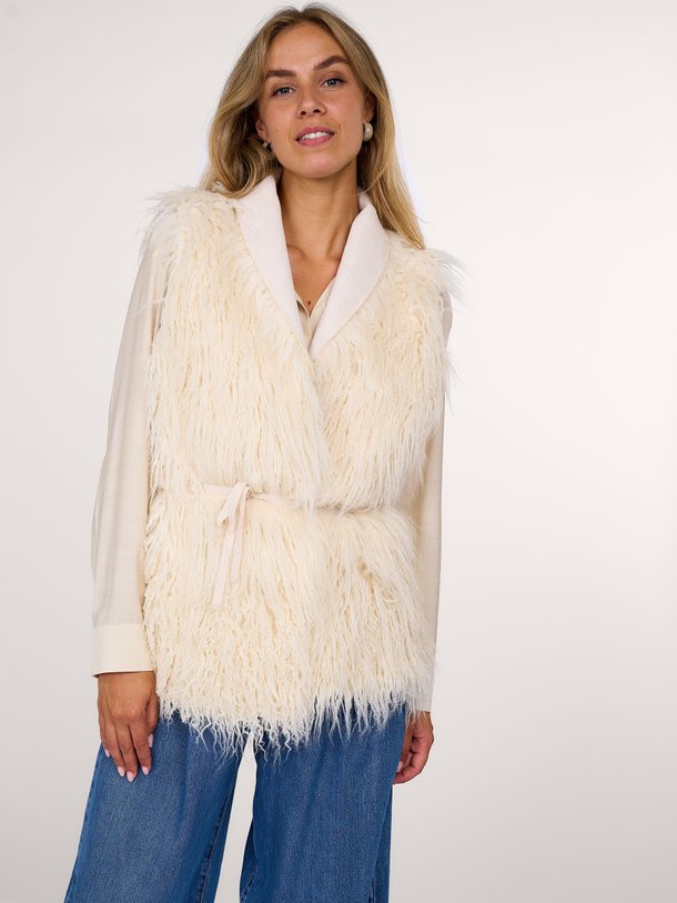 Ontdek de Jaden geweven fake fur reversible gilet van Bellerose in de kleur crème bij Orangebag. Op werkdagen voor 21:45 besteld, morgen in huis.