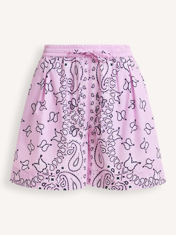Ontdek de Hissels katoenen short met print van Essentiel Antwerp in de kleur lila bij Orangebag. Op werkdagen voor 21:45 besteld, morgen in huis.