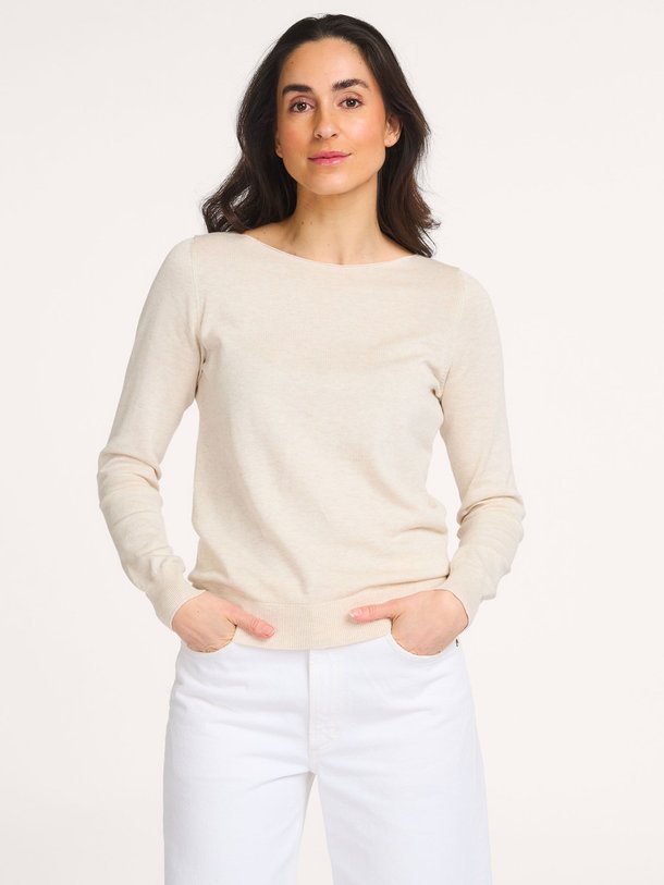 Ontdek de Katoen/viscosemix gemêleerde trui van Repeat in de kleur Zand bij Orangebag. Op werkdagen voor 21:45 besteld, morgen in huis.