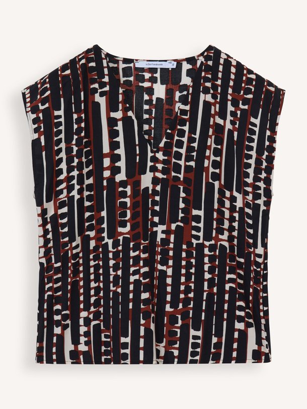 Ontdek de Lamiya viscose top met dessin van La Fee Maraboutee in de kleur donkerblauw bij Orangebag. Op werkdagen voor 21:45 besteld, morgen in huis.