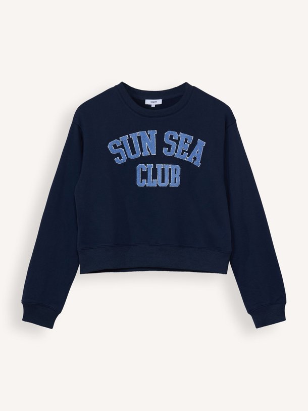Ontdek de Sailor organic cotton sweater van Suncoo in de kleur donkerblauw bij Orangebag. Op werkdagen voor 21:45 besteld, morgen in huis.