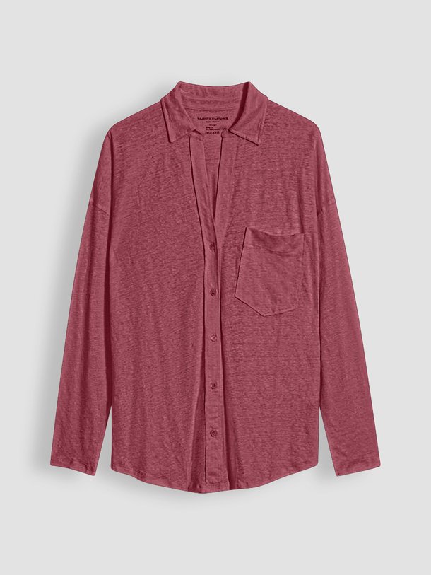 Ontdek de M011 Linnenmix slub blouse van Majestic Filatures in de kleur bordeauxrood bij Orangebag. Op werkdagen voor 21:45 besteld, morgen in huis.