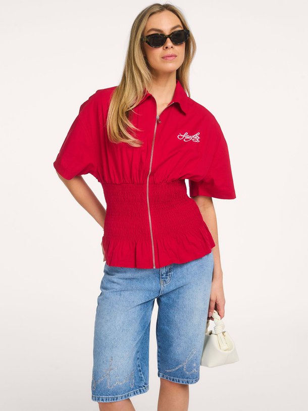 Ontdek de Kyla katoenen blouse van Stieglitz in de kleur Rood bij Orangebag. Op werkdagen voor 21:45 besteld, morgen in huis.