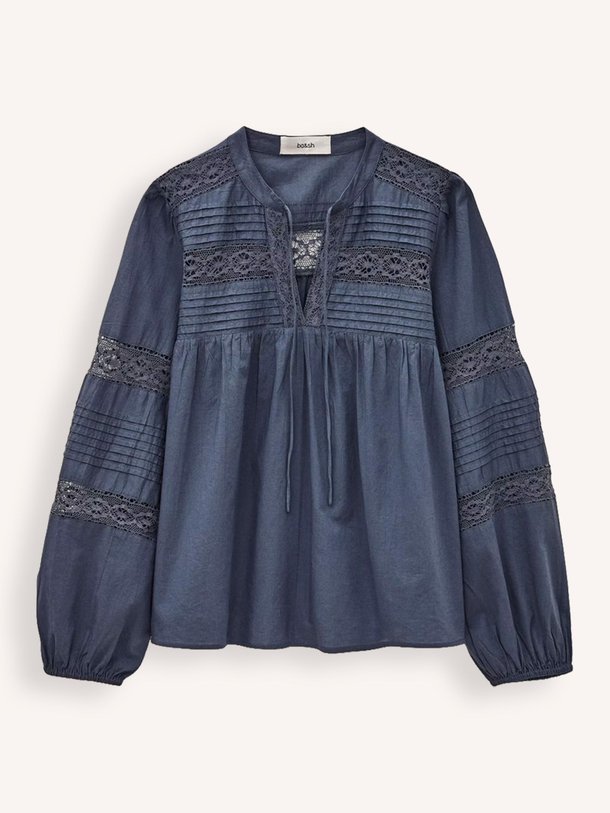 Ontdek de Nami katoenen top van ba&sh in de kleur Blauw bij Orangebag. Op werkdagen voor 21:45 besteld, morgen in huis.