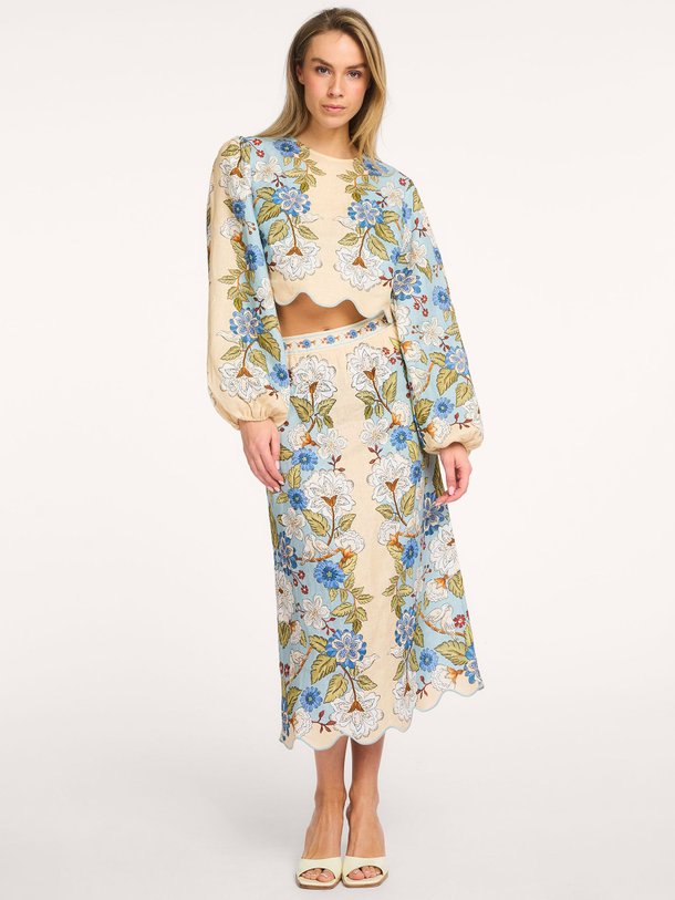 Ontdek de Linnen rok met print van Farm Rio in de kleur Beige bij Orangebag. Op werkdagen voor 21:45 besteld, morgen in huis.