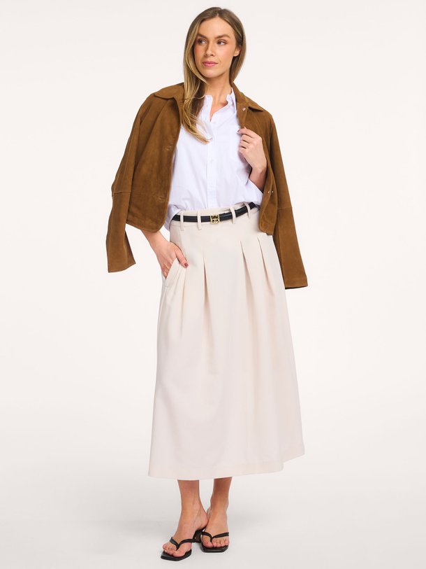 Ontdek de Tenga viscosemix rok van Co'Couture in de kleur Ecru bij Orangebag. Op werkdagen voor 21:45 besteld, morgen in huis.