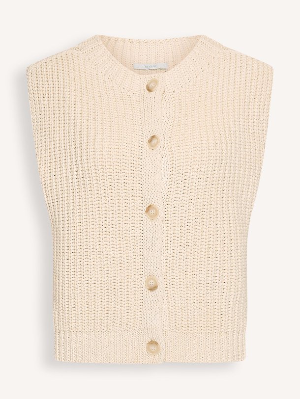 Ontdek de Nori katoenen gilet van By-Bar in de kleur Crème bij Orangebag. Op werkdagen voor 21:45 besteld, morgen in huis.