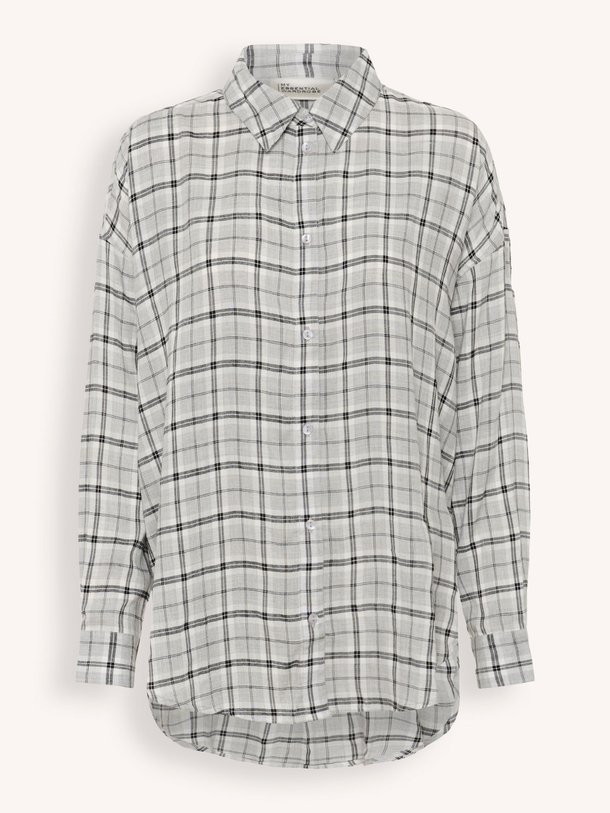 Ontdek de Iris viscose geruite blouse van My Essential Wardrobe in de kleur Grijs bij Orangebag. Op werkdagen voor 21:45 besteld, morgen in huis.