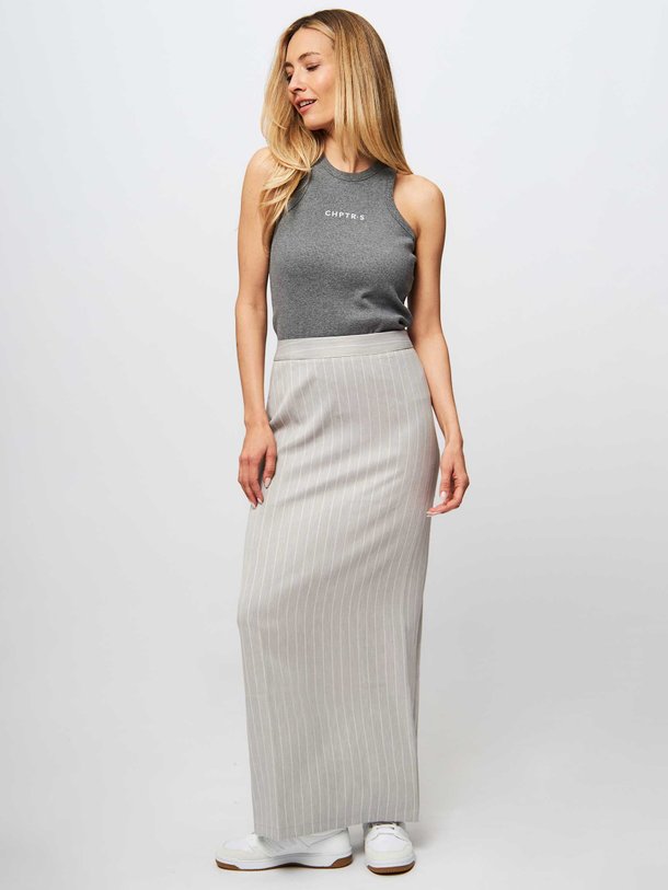 Ontdek de Magnetic viscosemix rok met krijtstreep van Chptr-s in de kleur grijs bij Orangebag. Op werkdagen voor 21:45 besteld, morgen in huis.