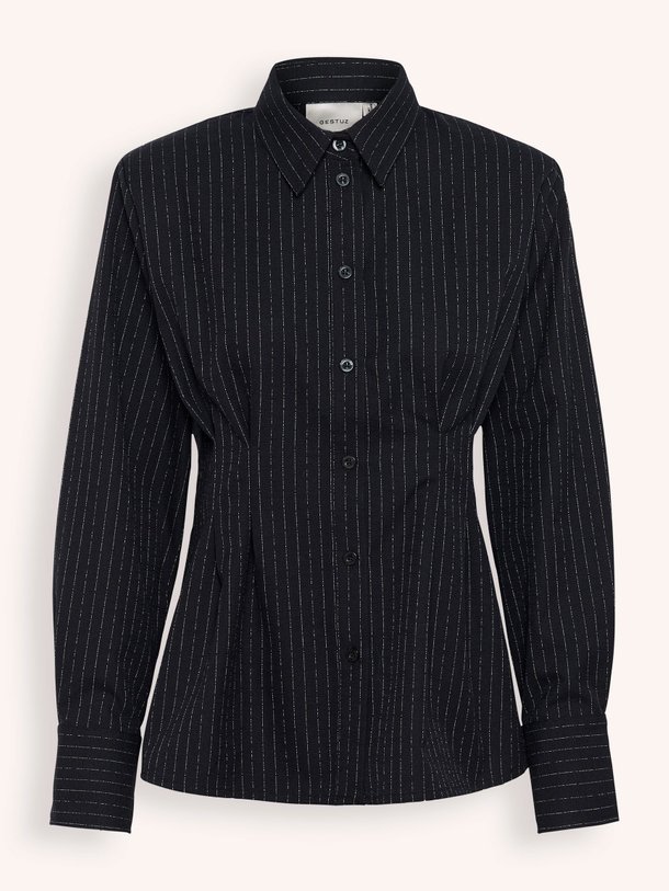 Ontdek de Dacia viscosemix blouse met krijtstreep van Gestuz in de kleur donkerblauw bij Orangebag. Op werkdagen voor 21:45 besteld, morgen in huis.