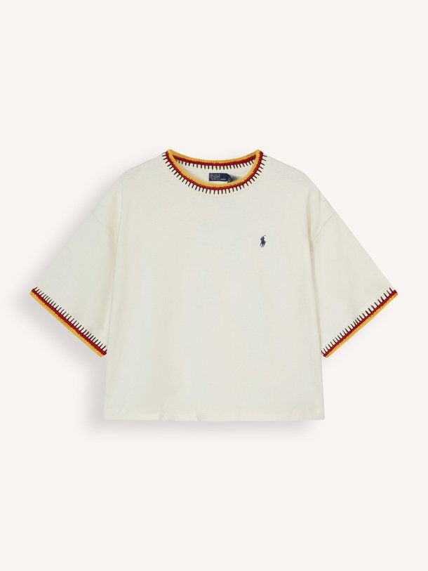 Ontdek de Katoenen T-shirt van Ralph Lauren in de kleur Crème bij Orangebag. Op werkdagen voor 21:45 besteld, morgen in huis.