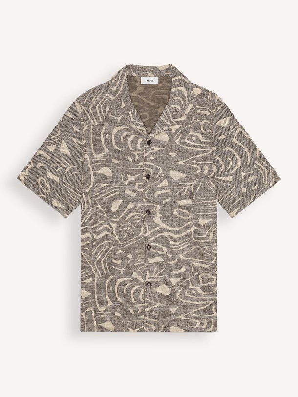 Ontdek de Julio katoenmix overhemd met dessin van NN.07 in de kleur bruin bij Orangebag. Op werkdagen voor 21:45 besteld, morgen in huis.