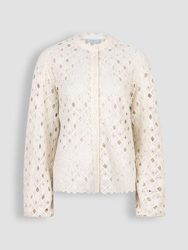 Ontdek de Afira katoenen opgewerkte blouse van Dante 6 in de kleur ecru bij Orangebag. Op werkdagen voor 21:45 besteld, morgen in huis.
