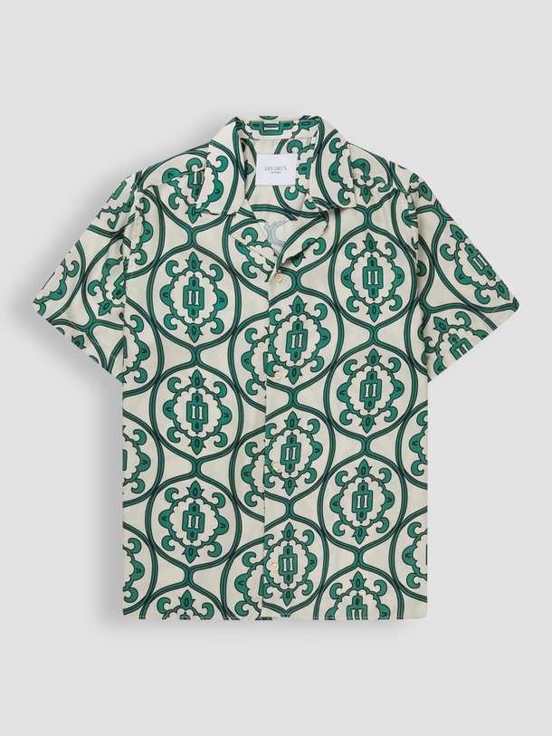 Ontdek de Ornament lyocell overhemd met print van Les Deux in de kleur groen bij Orangebag. Op werkdagen voor 21:45 besteld, morgen in huis.