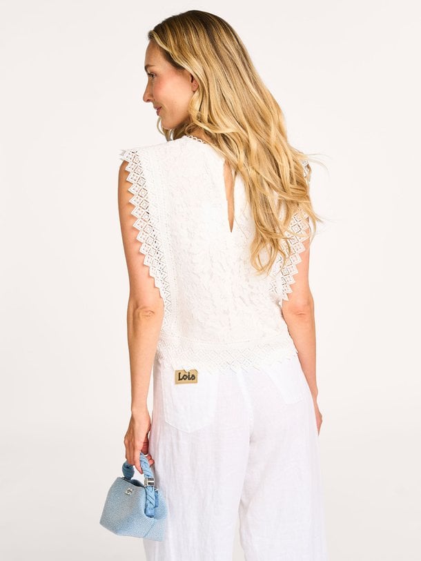 Ontdek de Lana katoenmix kanten top van Co'Couture in de kleur wit bij Orangebag. Op werkdagen voor 21:45 besteld, morgen in huis.