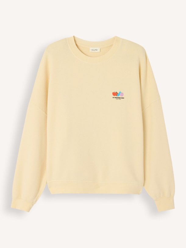 Ontdek de Atubay katoenmix sweater van American Vintage in de kleur Lichtgeel bij Orangebag. Op werkdagen voor 21:45 besteld, morgen in huis.